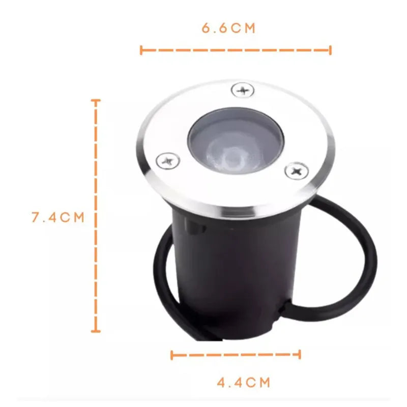 Lámpara de Piso Empotrable Led 1w Luz Cálida o Luz Blanco Frío Lumicraft