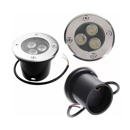 Lámpara de Piso Empotrable Led 3w Luz Cálida o Luz Blanco Frío