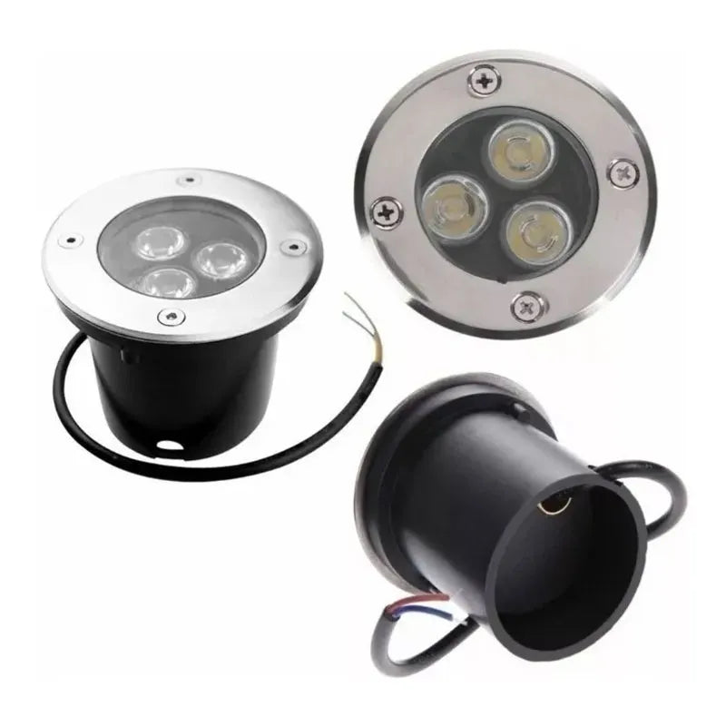 Lámpara de Piso Empotrable Led 3w Luz Cálida o Luz Blanco Frío