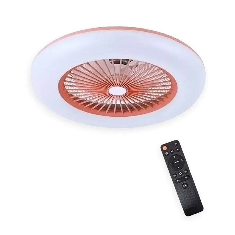Lámpara de Techo Led con Ventilador 85w Redondo 3 Tonos de Luz Atenuable con control remoto SomLuz