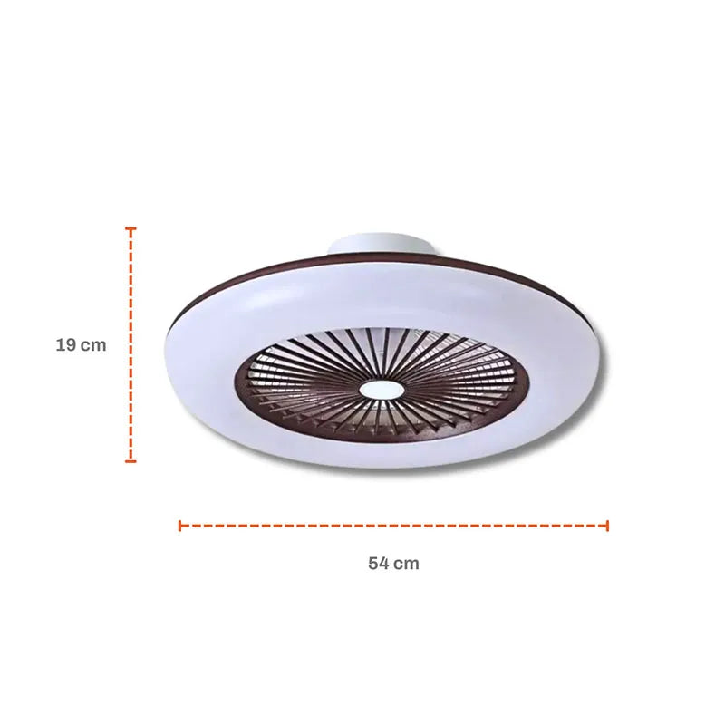 Lámpara de Techo Led con Ventilador 85w Redondo 3 Tonos de Luz Atenuable con control remoto SomLuz