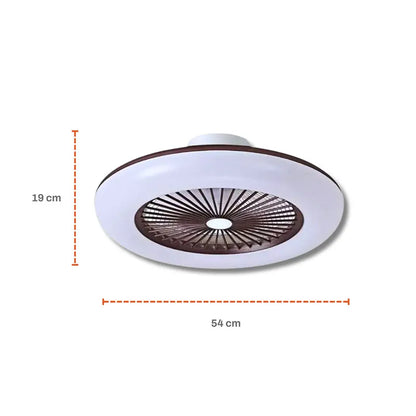 Lámpara de Techo Led con Ventilador 85w Redondo 3 Tonos de Luz Atenuable con control remoto SomLuz