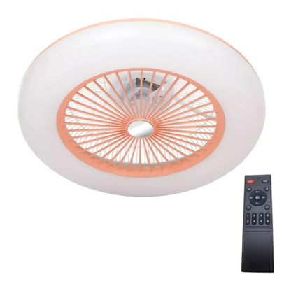 Lámpara de Techo Led con Ventilador 85w Redondo 3 Tonos de Luz Atenuable con control remoto SomLuz