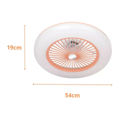 Lámpara de Techo Led con Ventilador 85w Redondo 3 Tonos de Luz Atenuable con control remoto SomLuz