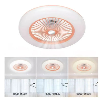 Lámpara de Techo Led con Ventilador 85w Redondo 3 Tonos de Luz Atenuable con control remoto SomLuz