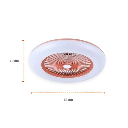Lámpara de Techo Led con Ventilador 85w Redondo 3 Tonos de Luz Atenuable con control remoto SomLuz