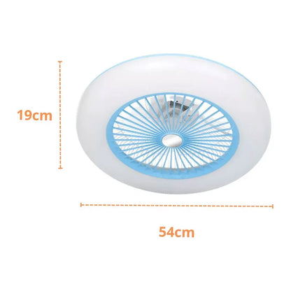 Lámpara de Techo Led con Ventilador 85w Redondo 3 Tonos de Luz Atenuable con control remoto SomLuz