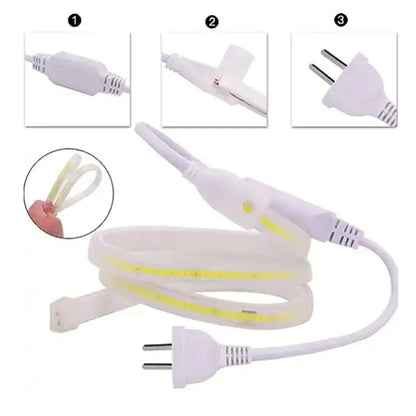 Manguera Led COB 127v Luz Cálida o Luz Blanca 25m IP65 Exterior Lumicraft