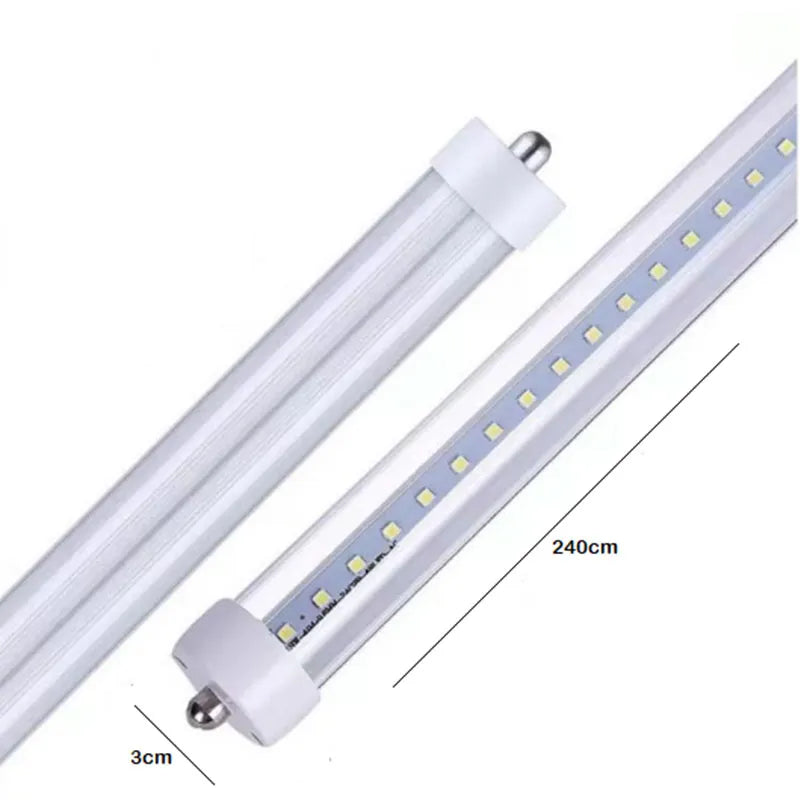 Tubo Led T8 40w 240cm Opalino o Transparente Luz Blanca Lumicraft