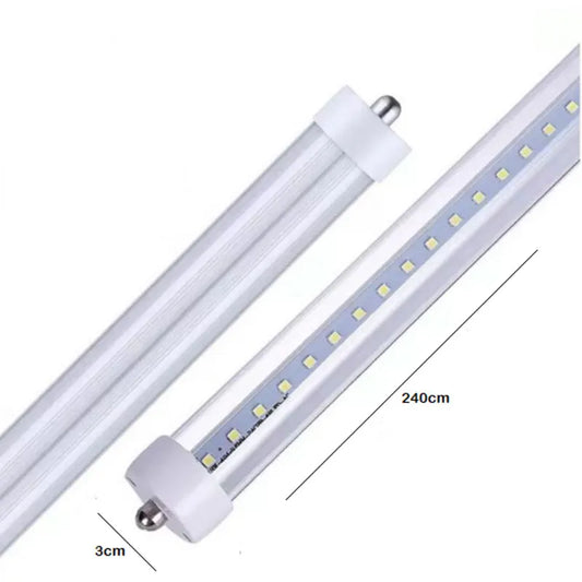 Tubo Led T8 40w 240cm Opalino o Transparente Luz Blanca Lumicraft
