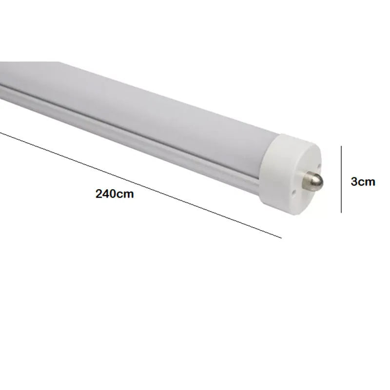 Tubo Led T8 40w 240cm Opalino o Transparente Luz Blanca Lumicraft