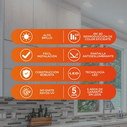 Lampara De Sobreponer Panel Led 12w Cuadrado Luz Blanca Fría - MZMBYB12W