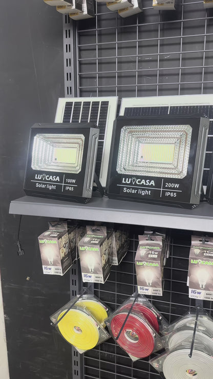 Reflector Solar Led Ip67 Exterior Con Control Remoto 6500k 100W / 200W /  300W / 400W -SJBP